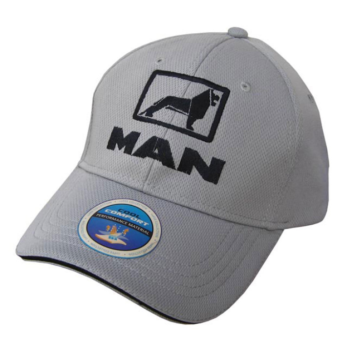 Кепка з логотипом MAN Cool Comfort, сіра Кепка з логотипом MAN Cool Comfort, сіра