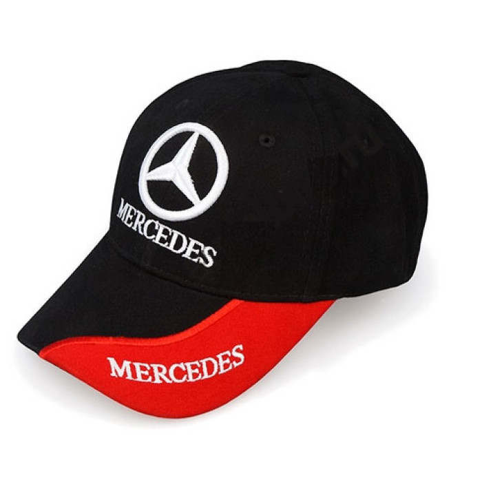 Кепка з логотипом Mercedes, чорно-червона Кепка з логотипом Mercedes, чорно-червона