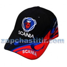 Кепка з логотипом SCANIA, чорно-червоно-синя