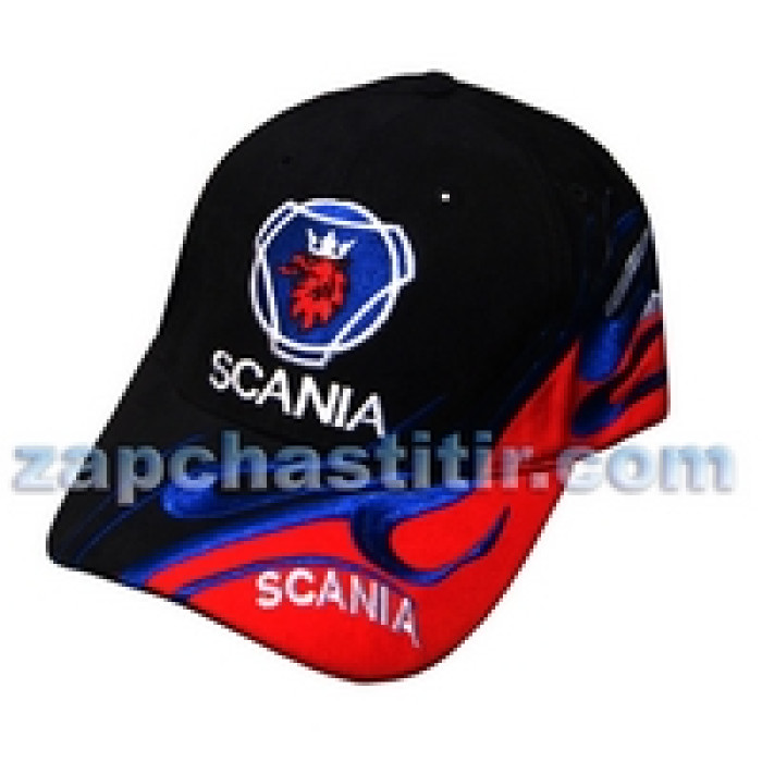 Кепка з логотипом SCANIA, чорно-червоно-синя Кепка з логотипом SCANIA, чорно-червоно-синя