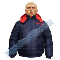 Куртка DAF синьо-червона, болонева з капюшоном Куртка DAF синьо-червона, болонева з капюшоном