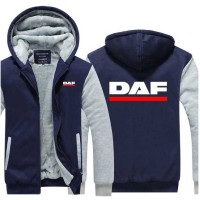 Куртка DAF синьо-біла з капюшоном та підкладкою фліс Куртка DAF синьо-біла з капюшоном та підкладкою фліс