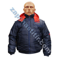 Куртка EVROTRANS синьо-червона, болонева з капюшоном Куртка EVROTRANS синьо-червона, болонева з капюшоном