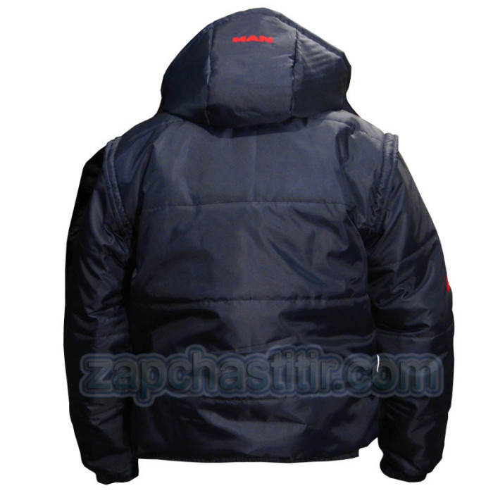 Куртка MAN синьо-червона, болонева з капюшоном Куртка MAN синьо-червона, болонева з капюшоном