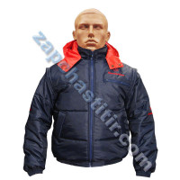 Куртка MERCEDES синьо-червона, болонева з капюшоном Куртка MERCEDES синьо-червона, болонева з капюшоном