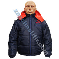 Куртка RENAULT синекрасная, болоневая c капюшоном Куртка RENAULT синекрасная, болоневая c капюшоном