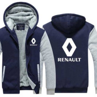 Куртка RENAULT сине-белая с капюшоном и подкладкой флис Куртка RENAULT сине-белая с капюшоном и подкладкой флис