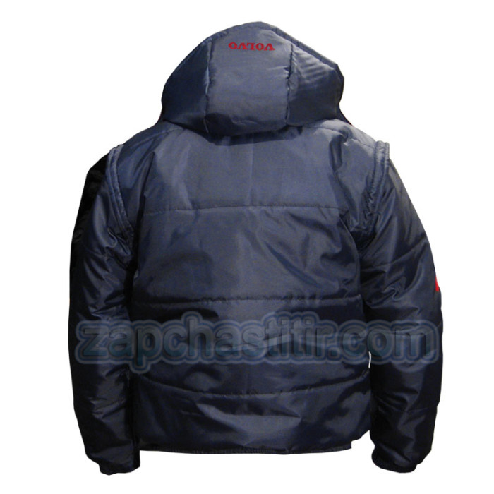 Куртка VOLVO синьо-червона, болонева з капюшоном Куртка VOLVO синьо-червона, болонева з капюшоном