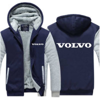 Куртка VOLVO сине-белая с капюшоном и подкладкой флис Куртка VOLVO сине-белая с капюшоном и подкладкой флис