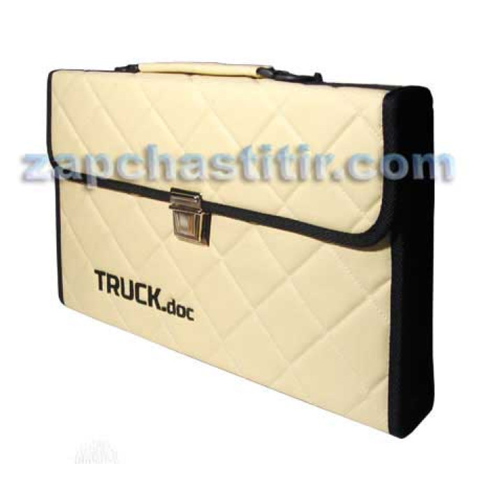 Папка з екошкіри для документов TIR, бежева (зверху ручка та ремінець через плече) Папка з екошкіри для документов TIR, бежева (зверху ручка та ремінець через плече)
