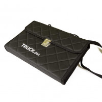 Папка из экокожи для документов TIR, черная (сверху ручка и ремешок через плечо) Папка из экокожи для документов TIR, черная (сверху ручка и ремешок через плечо)