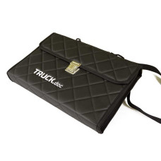 Папка з екошкіри для документов TIR, чорна (зверху ручка та ремінець через плече) Папка з екошкіри для документов TIR, чорна (зверху ручка та ремінець через плече)