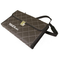 Папка из экокожи для документов TIR, коричневая (сверху ручка и ремешок через плечо)