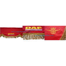 Комплект шторок DAF червоні золоті бахроми