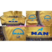 Комплект шторок MAN золотисті бахрома синьозолотиста Комплект шторок MAN золотисті бахрома синьозолотиста