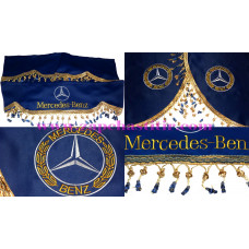 Комплект шторок MERCEDES сині бахрома синьозолотиста