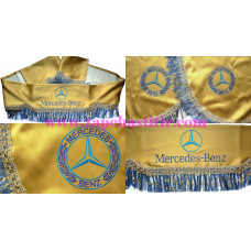 Комплект шторок MERCEDES золотисті бахрома синьозолотиста