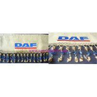 Шторка на лобове скло DAF бежеві пензлики золотисто-сині Шторка на лобове скло DAF бежеві пензлики золотисто-сині