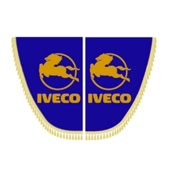 Шторки бокові Iveco сині з пензликами Шторки бокові Iveco сині з пензликами
