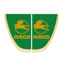 Шторки бокові Iveco зелені з пензликами