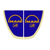 Шторки бокові MAN сині з пензликами