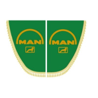 Шторки бокові MAN зелені з пензликами
