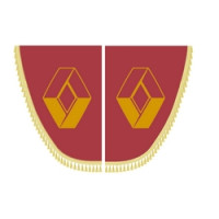 Шторки бокові Renault бордові з пензликами