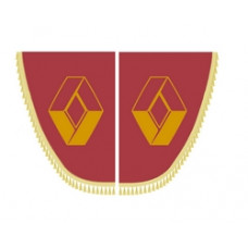 Шторки бокові Renault бордові з пензликами