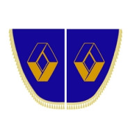 Шторки боковые Renault синие с кисточками Шторки боковые Renault синие с кисточками