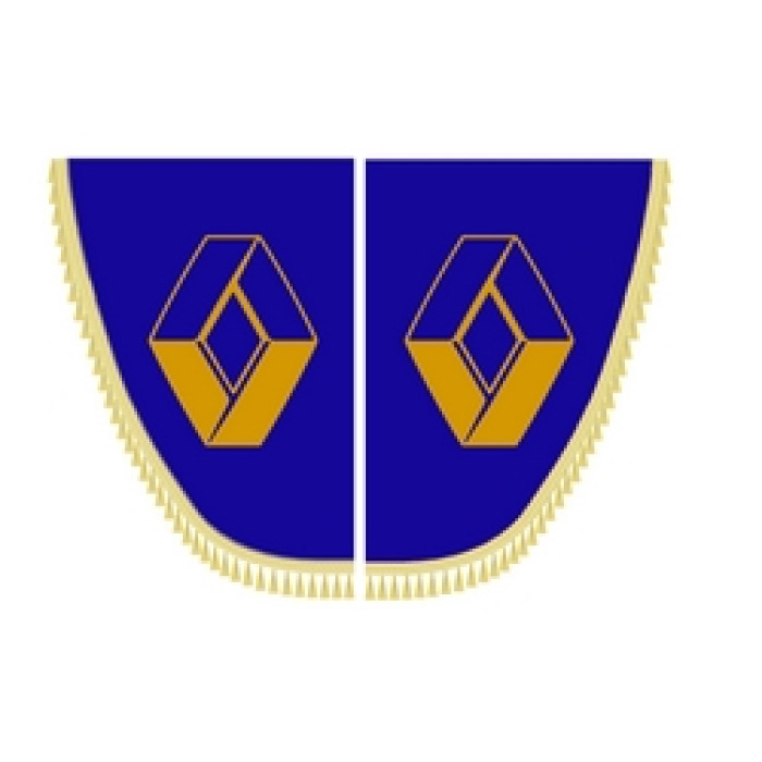 Шторки бокові Renault сині з пензликами Шторки бокові Renault сині з пензликами