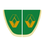 Шторки боковые Renault зеленые с кисточками Шторки боковые Renault зеленые с кисточками