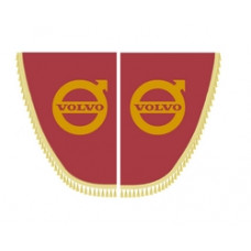 Шторки бокові VOLVO бордові з пензликами