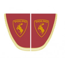 Шторки бокові VOLVO "Лосі" бордові з пензликами