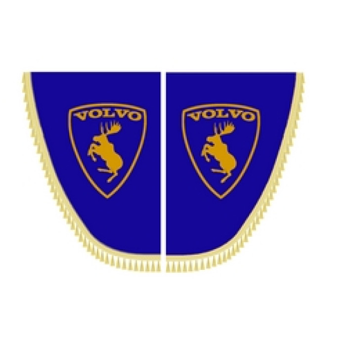 Шторки бокові VOLVO "Лосі" сині з пензликами Шторки бокові VOLVO "Лосі" сині з пензликами