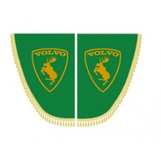 Шторки бокові VOLVO "Лосі" зелені з пензликами