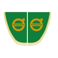 Шторки бокові VOLVO зелені з пензликами