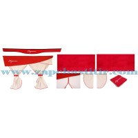 Штори універсальні (спальник: висота 1500 см, довжина 2250 см) червоно-бежові Штори універсальні (спальник: висота 1500 см, довжина 2250 см) червоно-бежові