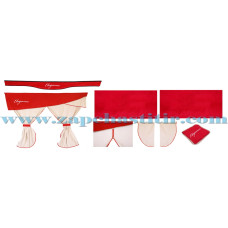 Штори універсальні (спальник: висота 1500 см, довжина 2250 см) червоно-бежові