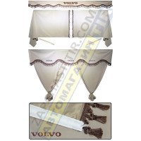 Шторы в VOLVO FH, комплект, Лобовая штора, Солнцезащитная шторка, Спальник (бежевый)