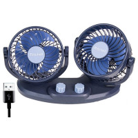 Вентилятор автомобильный, 5V (USB), ручной поворот, две скорости, крепление двухсторонний скотч Вентилятор автомобильный, 5V (USB), ручной поворот, две скорости, крепление двухсторонний скотч