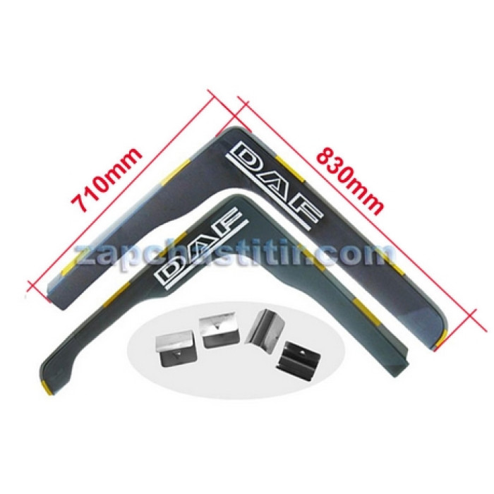 Ветровики DAF XF 106 после 2013, с надписью cеребро Ветровики DAF XF 106 после 2013, с надписью cеребро