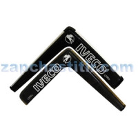 Ветровики IVECO с надписью cеребро