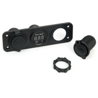 Панель врезная, прикуриватель, USB, вольтметр 12/24В Панель врезная, прикуриватель, USB, вольтметр 12/24В