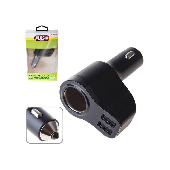 Прикурювач одинарний 2USB (3A) Прикурювач одинарний 2USB (3A)